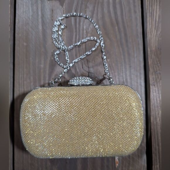 Shimmering Gold and Silver Evening Clutch - Picture 1 of 7